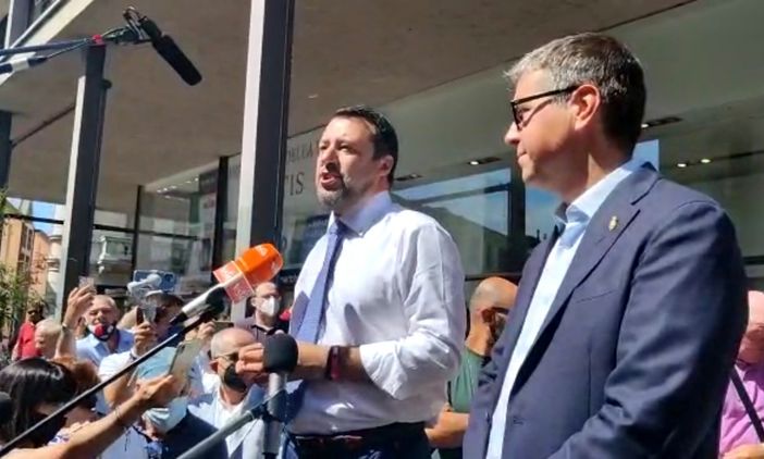 Matteo Salvini e Andrea Cassani Matteo Salvini e Andrea Cassani