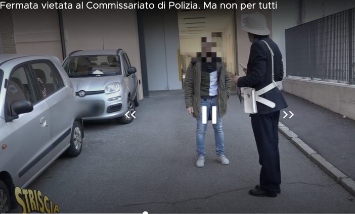 Striscia a Busto: «Fermata vietata al Commissariato, ma non per tutti»