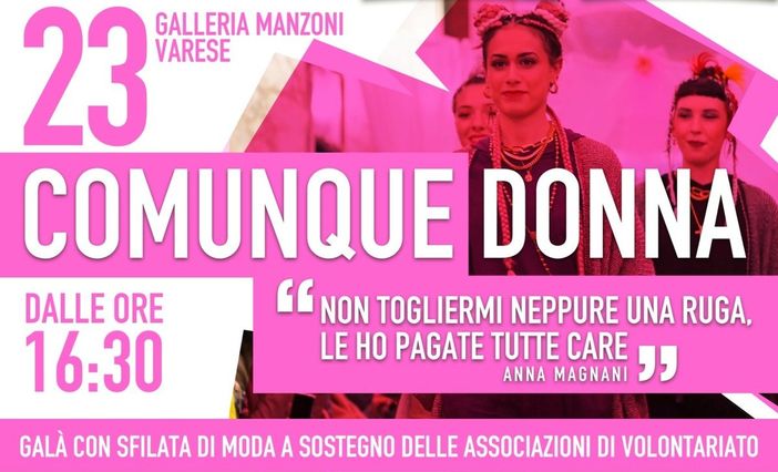 “Comunque donna”: sfilata di moda in Galleria Manzoni domenica 28 maggio
