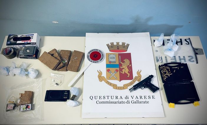 Hashish, cocaina e una pistola nascosti in garage: un arresto a Gallarate