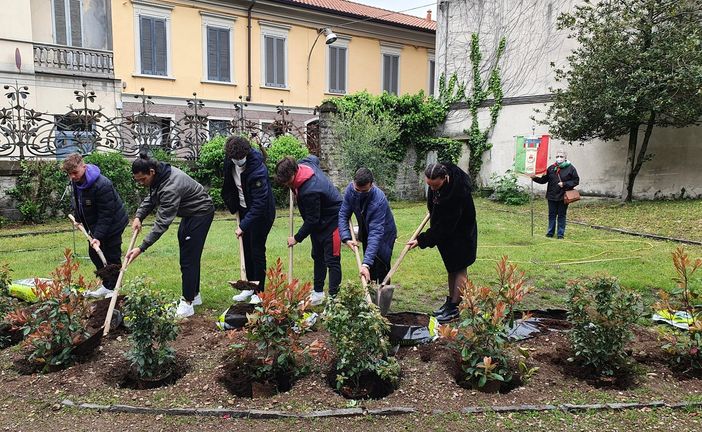 Busto, cresce grazie ai giovani il Giardino della Riconoscenza. «Siate partigiani del presente»