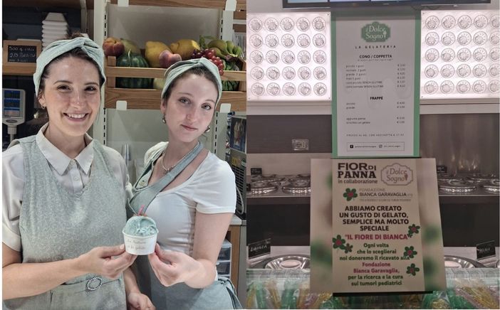 &quot;Il Dolce Sogno&quot;, anzi dolcissimo: così il gelato aiuta a dare speranza ai piccoli malati con il Fiore di Bianca