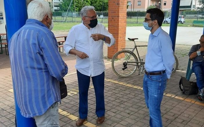 Il tour elettorale di Maggioni ieri a Borsano Il tour elettorale di Maggioni ieri a Borsano