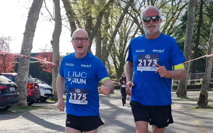 Paziente e chirurgo ortopedico corrono insieme la Liuc Run