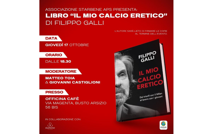 Filippo Galli racconta a Busto il suo “calcio eretico” Filippo Galli racconta a Busto il suo “calcio eretico”