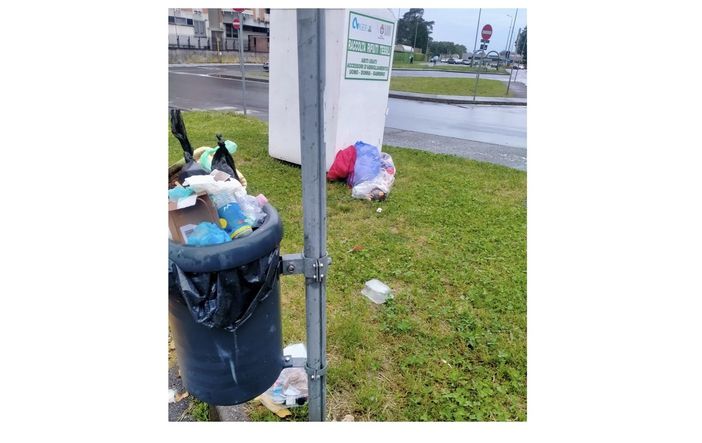 L'area colpita questa mattina, grazie alla segnalazione di un lettore