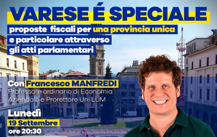 «Varese è speciale». Incontro con Matteo Bianchi