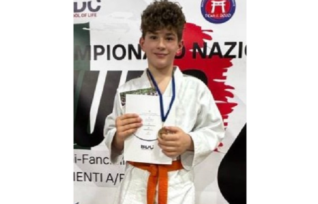Il giovanissimo judoka Davide Risico