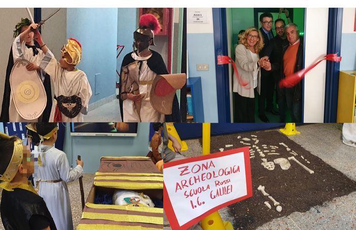 FOTO. In viaggio nel tempo con gli alunni delle Rossi di Borsano. L’assessore: «Proposta formativa importante»