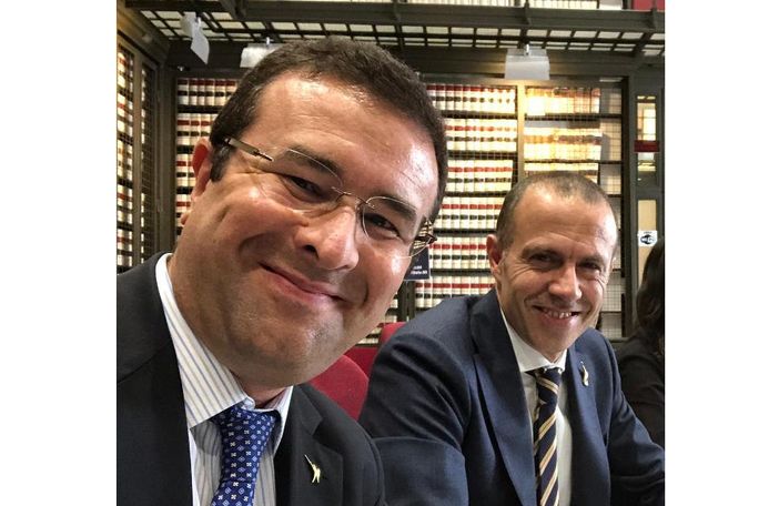 Da sinistra, i parlamentari Candiani e Romeo Da sinistra, i parlamentari Candiani e Romeo