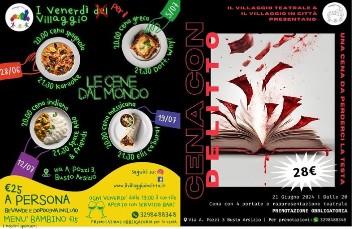 Ripartono “I venerdì PER Il Villaggio”