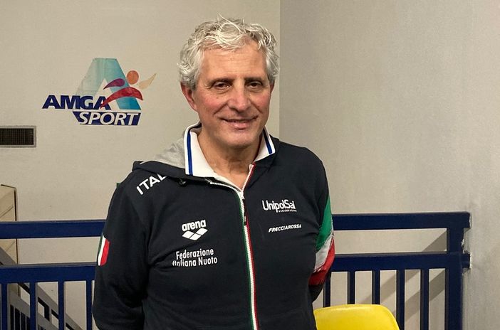 Il CT Cesare Butini. Nella foto sotto, il commissario tecnico con Gianni Leoni, allenatore della bustocca Arianna Castiglioni e non solo