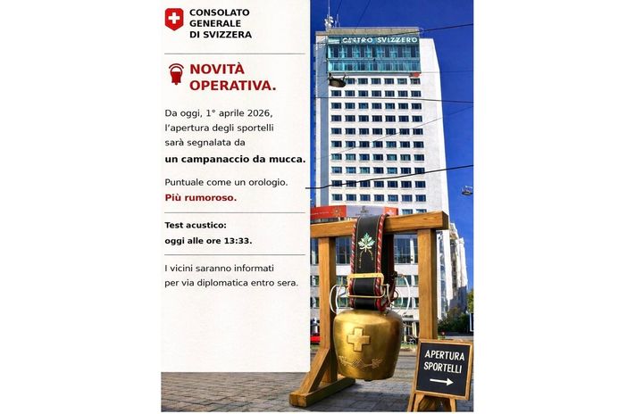 Il simpatico post condiviso dal Consolato generale di Svizzera a Milano Il simpatico post condiviso dal Consolato generale di Svizzera a Milano
