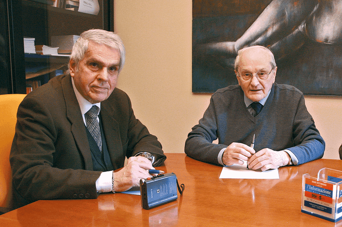 Giorgio Romussi con Gian Pietro Rossi. Sotto a TeleAltoMilanese e nell'intervista a Bustoweb