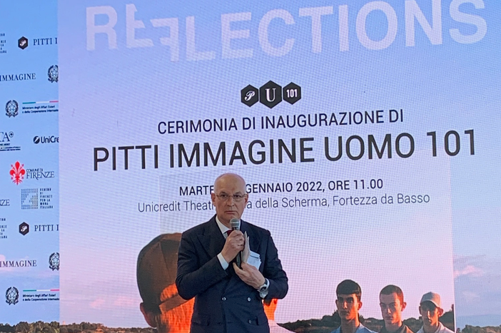 Sergio Tamborini all'inaugurazione di Pitti