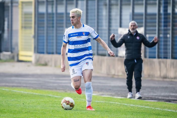Aristidi Kolaj domenica scorsa contro il Piacenza (foto di Marco Giussani)