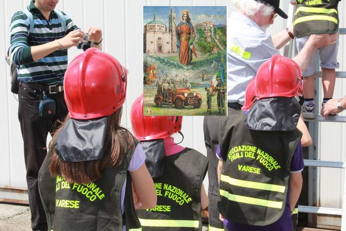 Quando Angelo Marcora fondò l'associazione Vigili del fuoco. Settant'anni dopo si celebra anche scendendo dal campanile di Santa Maria