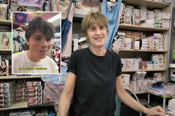 Un tiktoker da 3 milioni di follower &quot;irrompe&quot; nella merceria di via Montebello: «Voglio darti visibilità»