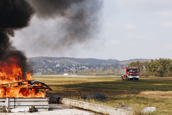 Alcune immagini dell'esercitazione di sabato alla Leonardo di Vergiate