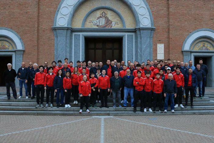 Il gruppo in partenza stamattina