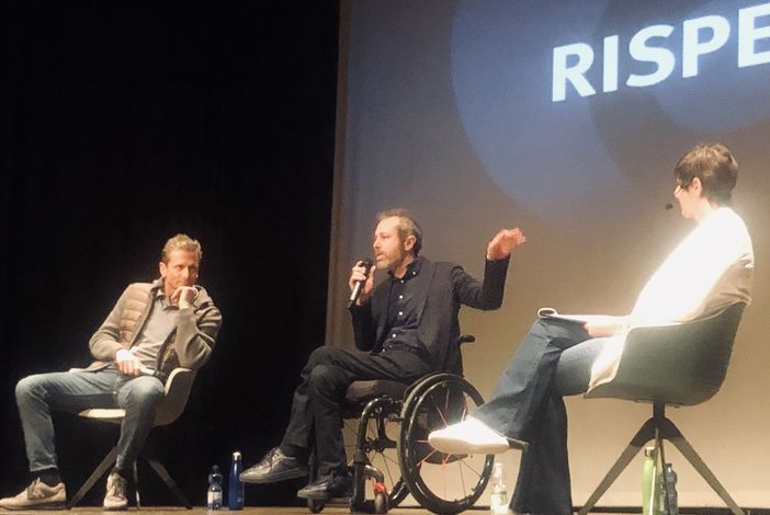 Andrea Stella e Umberto Pelizzari con Emy Bossi