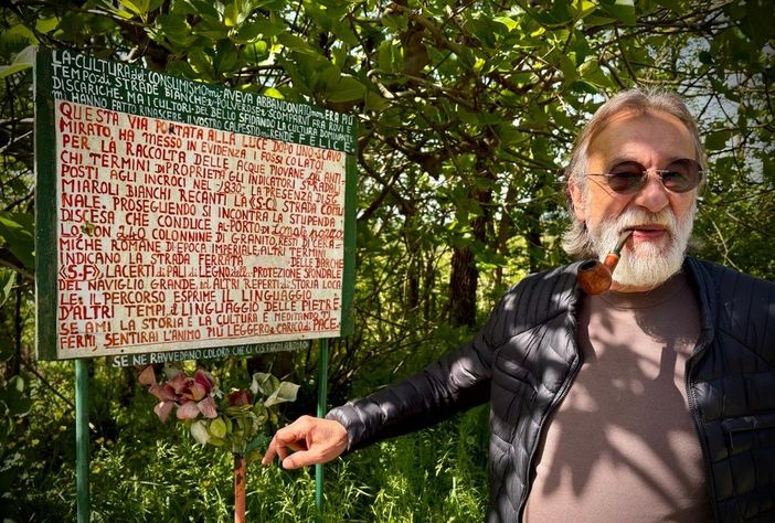 Modesto Verderio Cicerone d'eccezione in Via del Gaggio