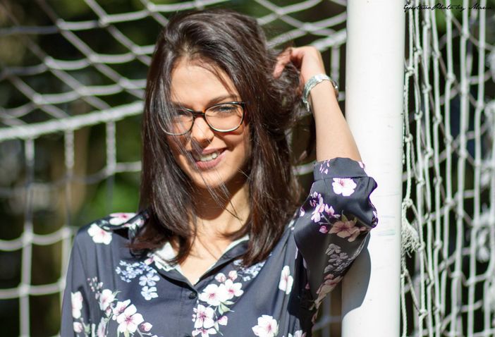 Chiara Fazzari ha 22 anni, è una tifosa tigrotta, con Dante nel cuore: questa foto l'ha scattata un altro tifoso biancoblù, Marco Mariani