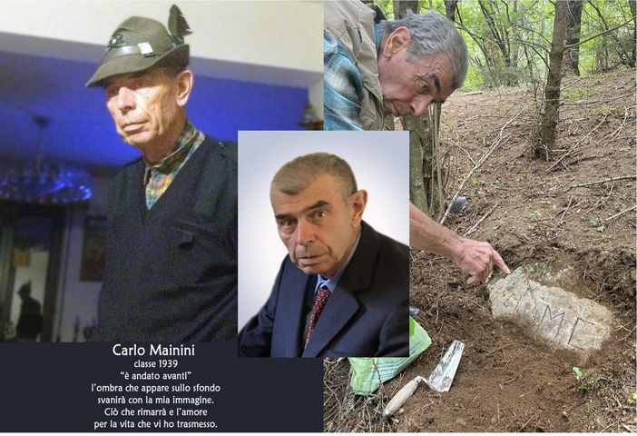 La splendida foto da alpino condivisa da Mismirigo e Carlo fiero del suo sasso con le iniziali