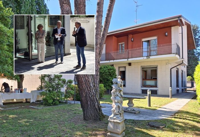 La residenza di via Catullo, nel riquadro Paola Magistrelli, Ettore Mazzucchelli, Emanuele Antonelli