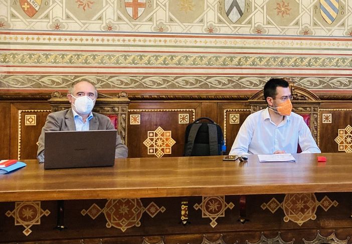 Alberto Garbarino col sindaco Radice Alberto Garbarino col sindaco Radice