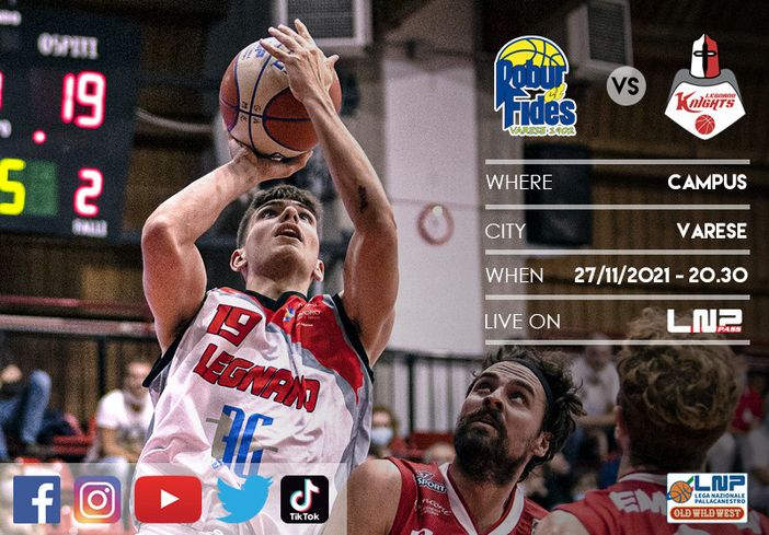 Basket, serie B: Legnano attesa dalla Robur Varese al Campus