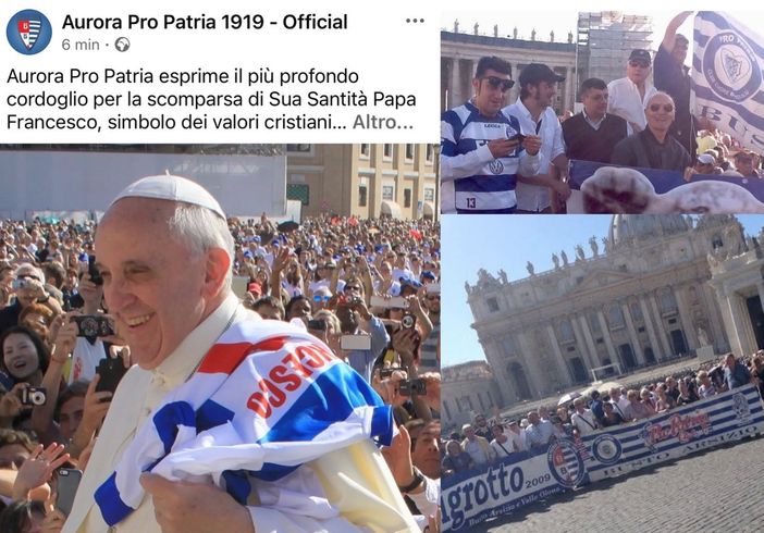 Anche i tigrotti rendono omaggio a Papa Francesco. Quella maglia biancoblù sulla sua spalla