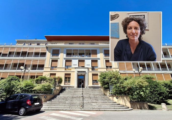 L'hospice di Busto si trova nel Padiglione Bizzozzero. Nel riquadro, la dottoressa Federica Pozzi