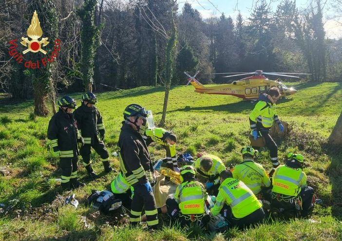 I soccorritori sul luogo dell'incidente