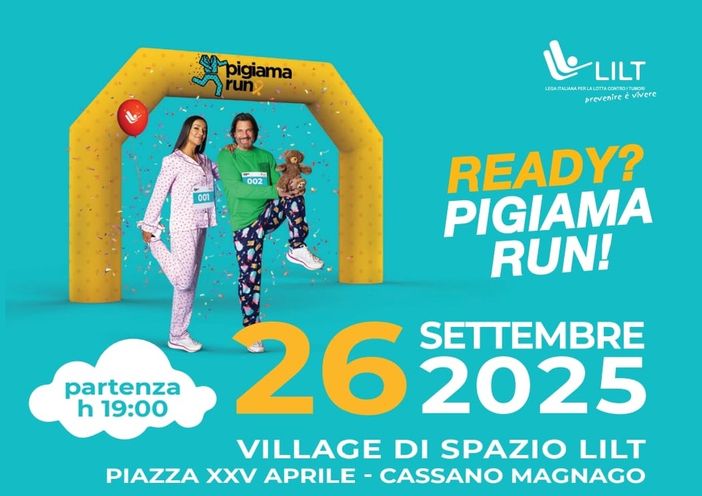 Si preparino pigiama e scarpe da ginnastica: torna, a Cassano Magnago, la Pigiama Run di Lilt