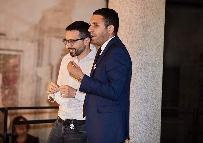 Mauro Lubraco e Tommaso Police durante l'ultima campagna elettorale per le amministrative