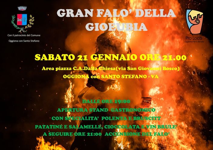 La Gioeubia di Oggiona gioca d'anticipo: festa e gran falò sabato 21 La Gioeubia di Oggiona gioca d'anticipo: festa e gran falò sabato 21