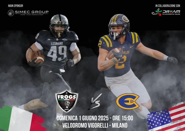 Sfida a stelle e strisce per i Frogs Legnano: a Milano l’amichevole con i Blugolds del Wisconsin