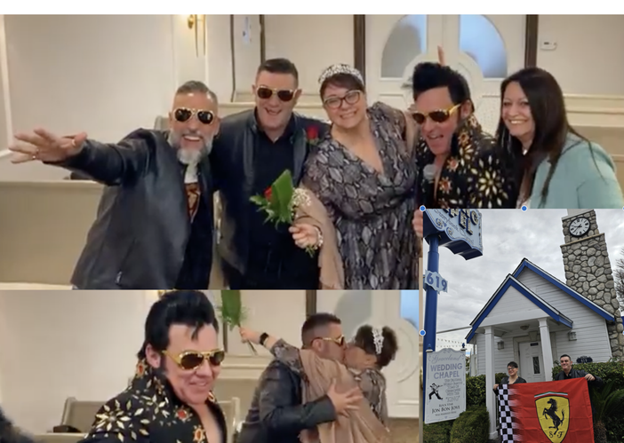 FOTO E VIDEO. Pamela e Lorenzo sposi bis 11 anni dopo: con Elvis a Las Vegas (ma vicino agli U2)