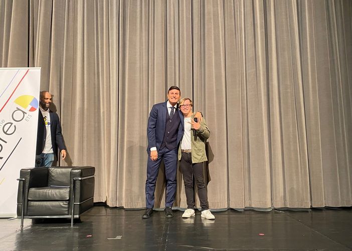 Il nostro Riccardo Maino con Javier Zanetti