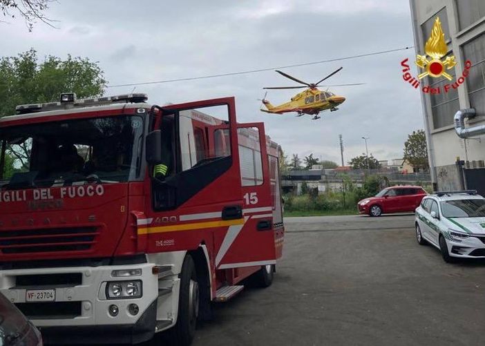L'intervento dei vigili del fuoco
