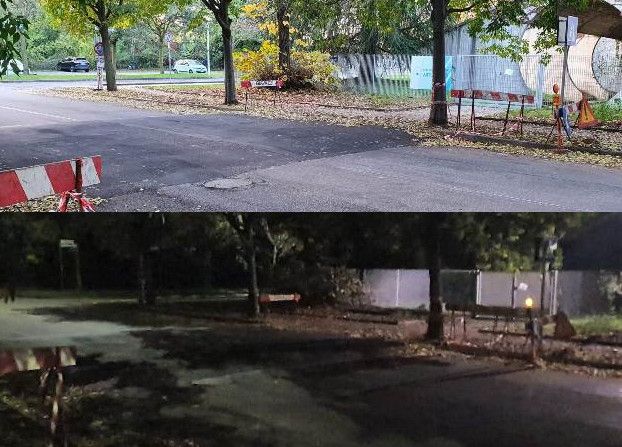 Attraversamento rialzato vicino a scuola: lavori in corso e le auto “saltano”