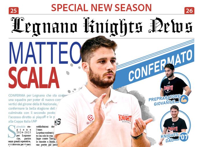 Knights, Matteo Scala confermato preparatore atletico della prima squadra per il secondo anno consecutivo Knights, Matteo Scala confermato preparatore atletico della prima squadra per il secondo anno consecutivo