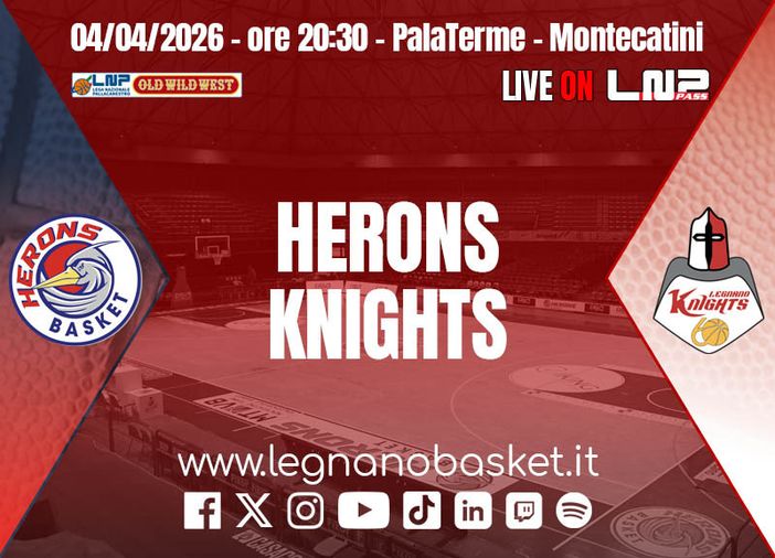 Legnano va a Montecatini per affrontare la Herons di Meo Sacchetti