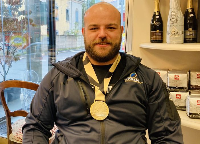 “Marcone” Colombo, con la medaglia al collo di campione europeo