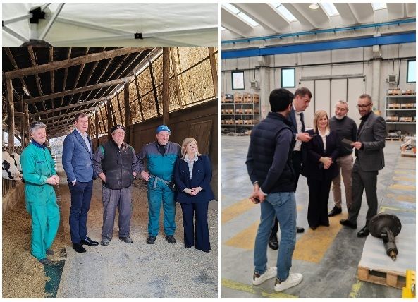 Il sindaco Zappamiglio in visita alle aziende di Gorla Maggiore con l'eurodeputata Maria Teresa Vivaldini