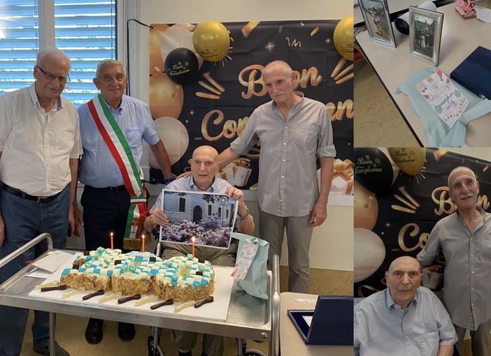 Angelo Beretta  con il vicepresidente Mazzucchelli,  l'assessore Cislaghi, il figlio Dario