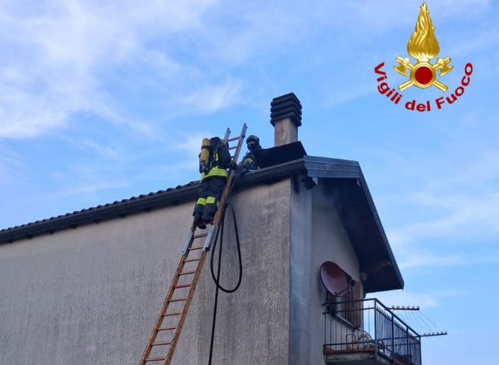 I vigili del fuoco sul posto