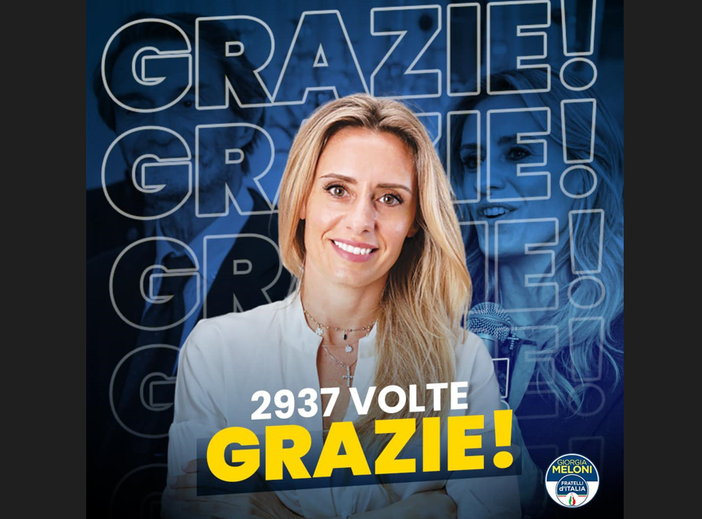 L'immagine postata da Francesca Caruso sui propri profili social