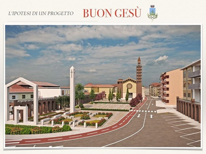 Olgiate, il sindaco presenta la nuova piazza del Buon Gesù